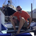 Yaacov working on the boat