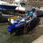 Getting the oars ready to go for the launch