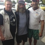 Simon Chalk (Indian solo rower) with Fedor Konyukhov (Pacific solo rower) & Andrew Abrahams (Atlantic solo rower)!