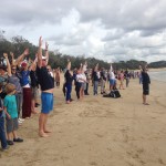Whilst the crowds gathered on Mooloolaba beach